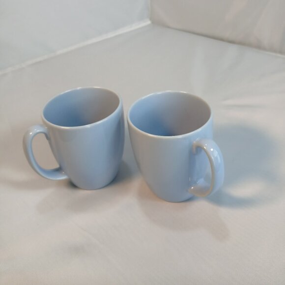 Set of 2 Corning Corelle Light Blue Coffee Mugs – Vintage Stoneware Cups - Picture 2 of 4